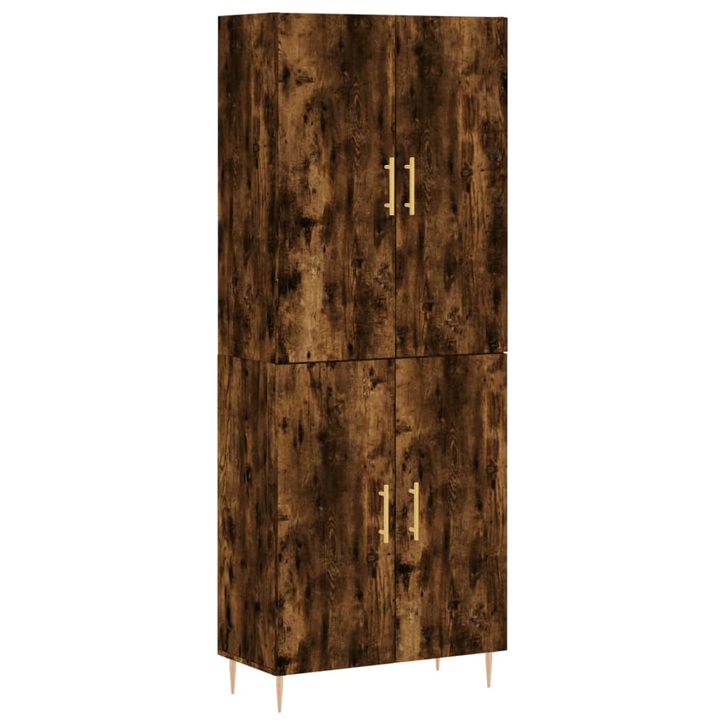 vidaXL Dulap înalt, stejar fumuriu, 69,5x34x180, lemn compozit vidaXL Dulap înalt, stejar fumuriu, 69,5x34x180, lemn compozit