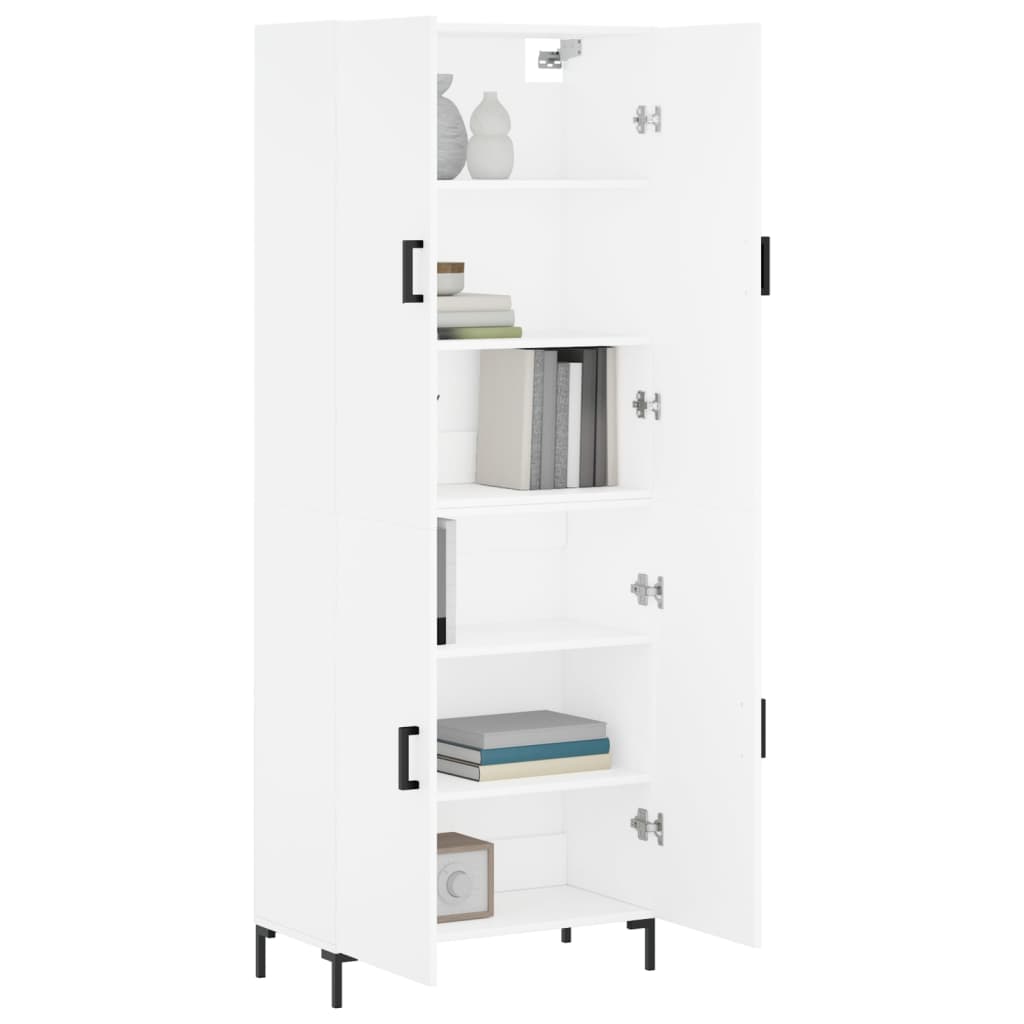 vidaXL Dulap înalt, alb, 69,5x34x180 cm, lemn compozit vidaXL Dulap înalt, alb, 69,5x34x180 cm, lemn compozit