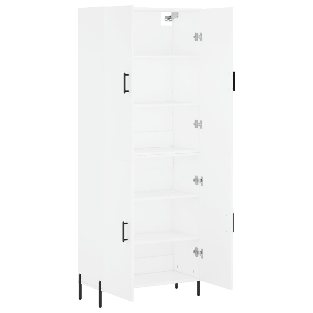 vidaXL Dulap înalt, alb, 69,5x34x180 cm, lemn compozit