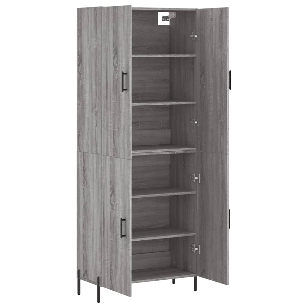 vidaXL Dulap înalt, gri sonoma, 69,5x34x180 cm, lemn compozit