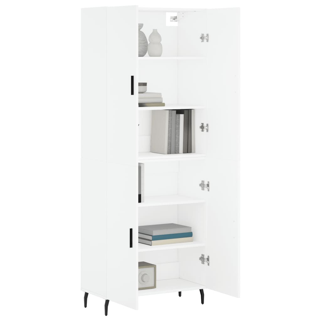 vidaXL Dulap înalt, alb, 69,5x34x180 cm, lemn compozit vidaXL Dulap înalt, alb, 69,5x34x180 cm, lemn compozit