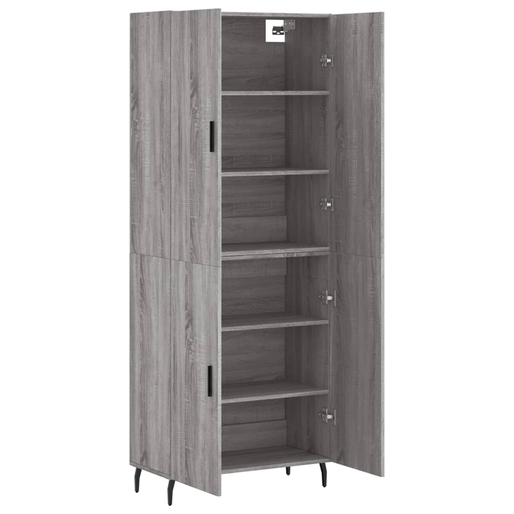 vidaXL Dulap înalt, gri sonoma, 69,5x34x180 cm, lemn compozit