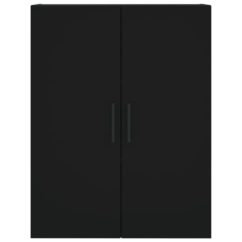 vidaXL Dulap înalt, negru, 69,5x34x180 cm, lemn compozit