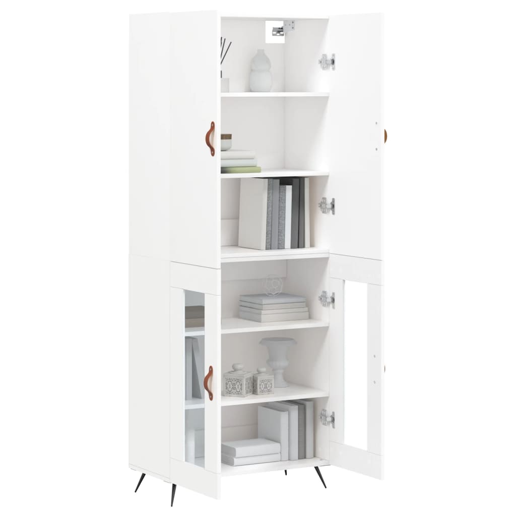 vidaXL Dulap înalt, alb, 69,5x34x180 cm, lemn compozit vidaXL Dulap înalt, alb, 69,5x34x180 cm, lemn compozit
