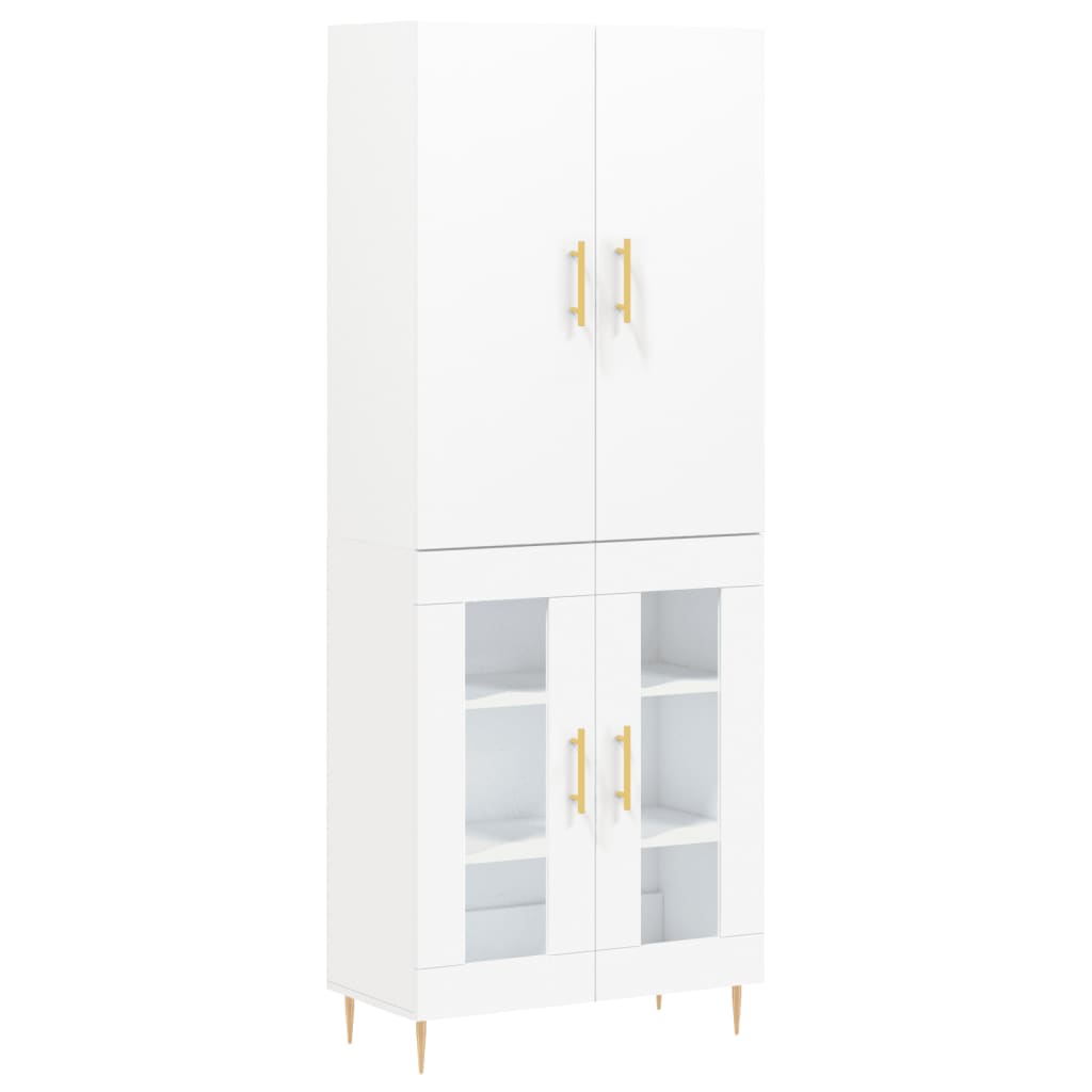 vidaXL Dulap înalt, alb, 69,5x34x180 cm, lemn compozit