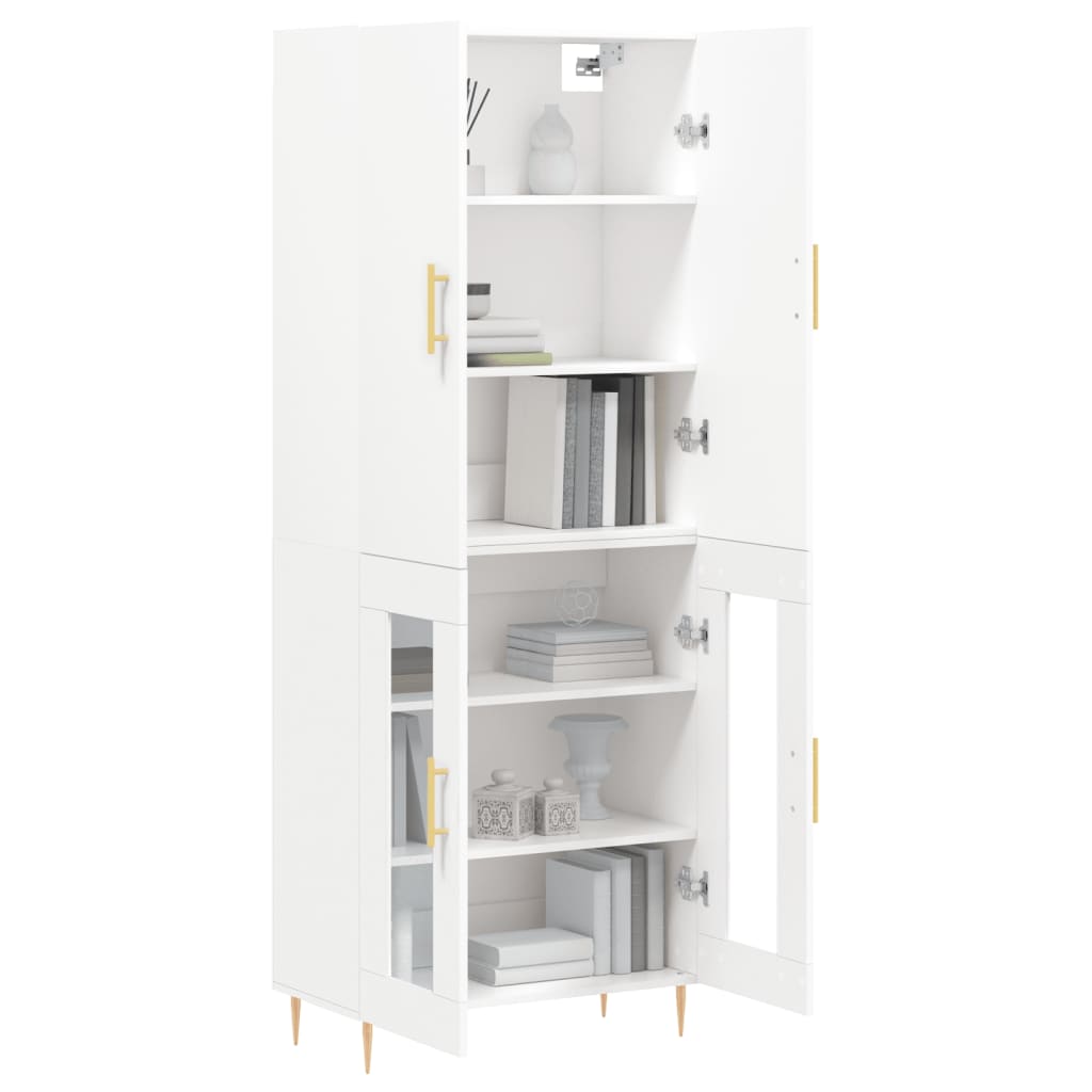 vidaXL Dulap înalt, alb, 69,5x34x180 cm, lemn compozit