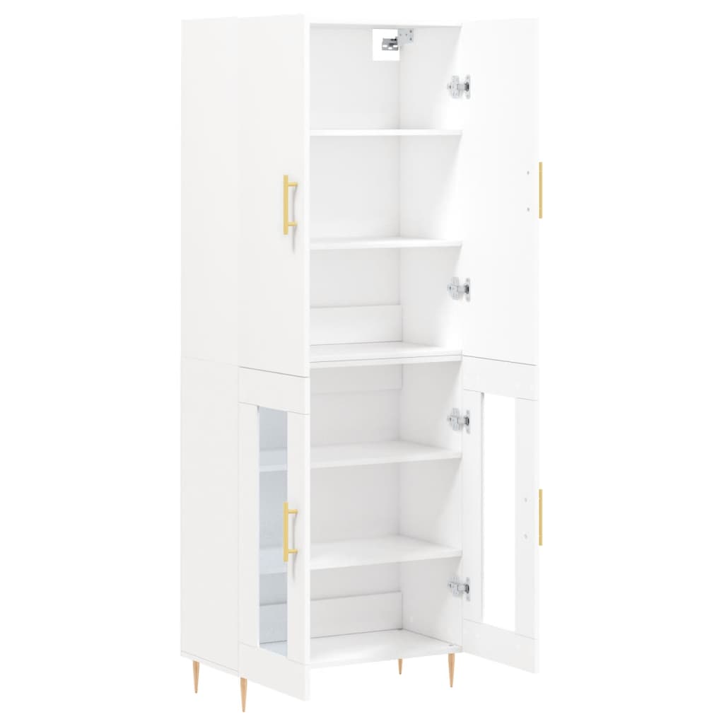 vidaXL Dulap înalt, alb, 69,5x34x180 cm, lemn compozit