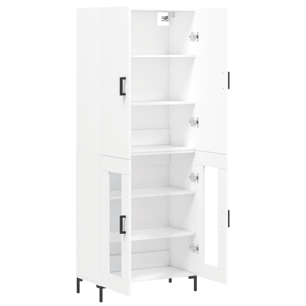 vidaXL Dulap înalt, alb, 69,5x34x180 cm, lemn compozit