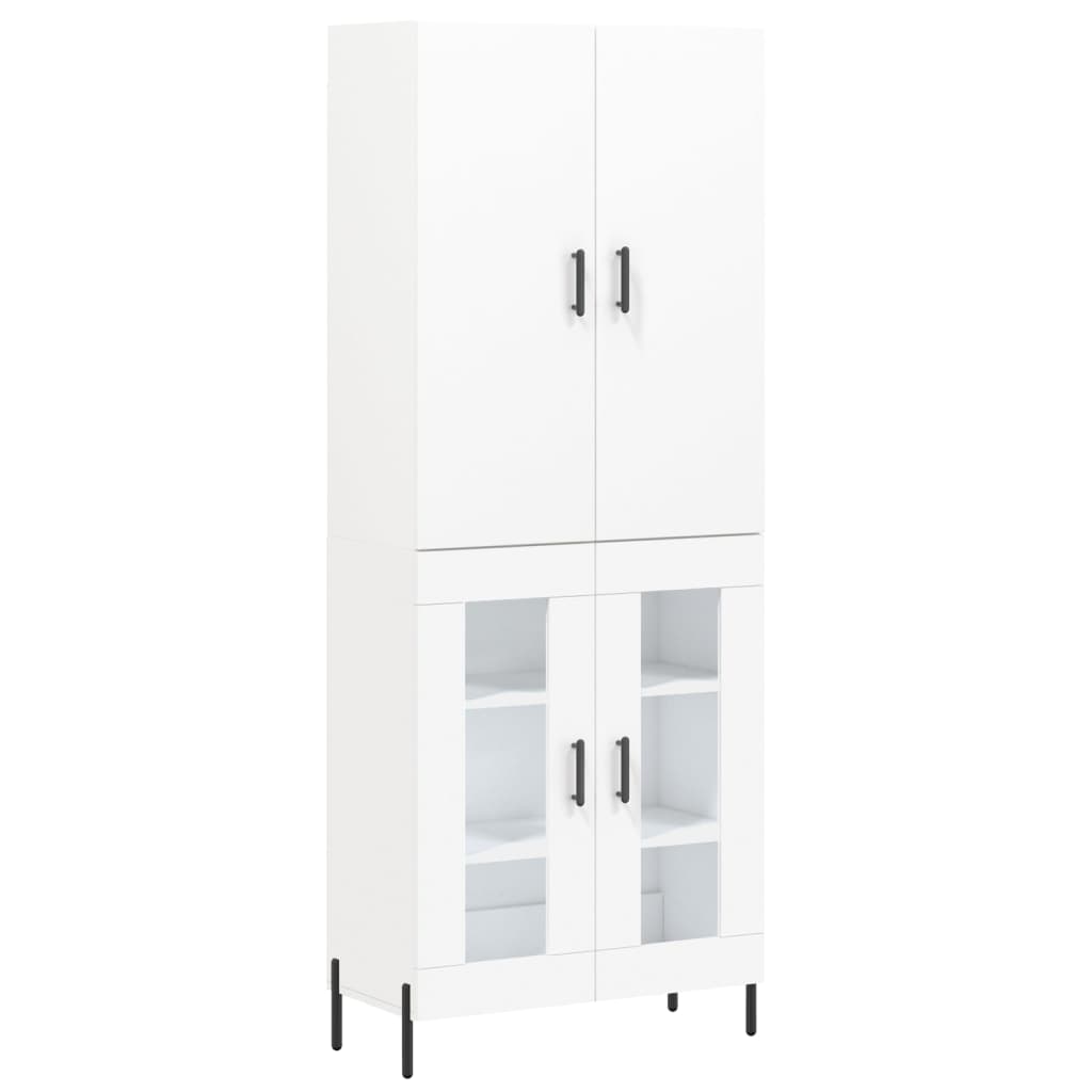 vidaXL Dulap înalt, alb, 69,5x34x180 cm, lemn compozit vidaXL Dulap înalt, alb, 69,5x34x180 cm, lemn compozit