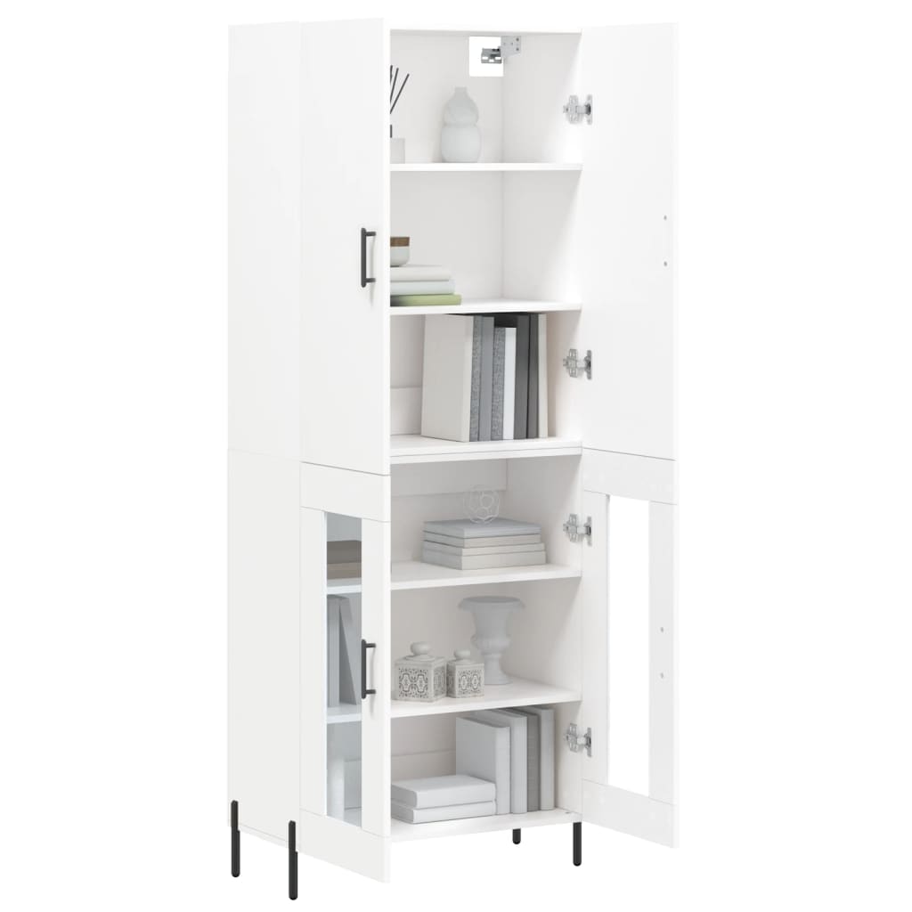 vidaXL Dulap înalt, alb, 69,5x34x180 cm, lemn compozit vidaXL Dulap înalt, alb, 69,5x34x180 cm, lemn compozit