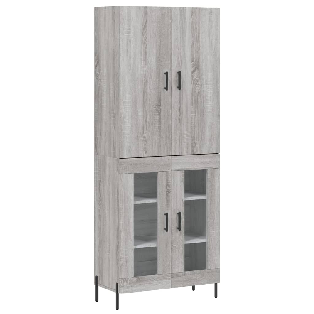 vidaXL Dulap înalt, gri sonoma, 69,5x34x180 cm, lemn compozit