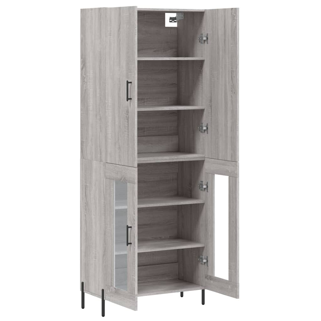 vidaXL Dulap înalt, gri sonoma, 69,5x34x180 cm, lemn compozit