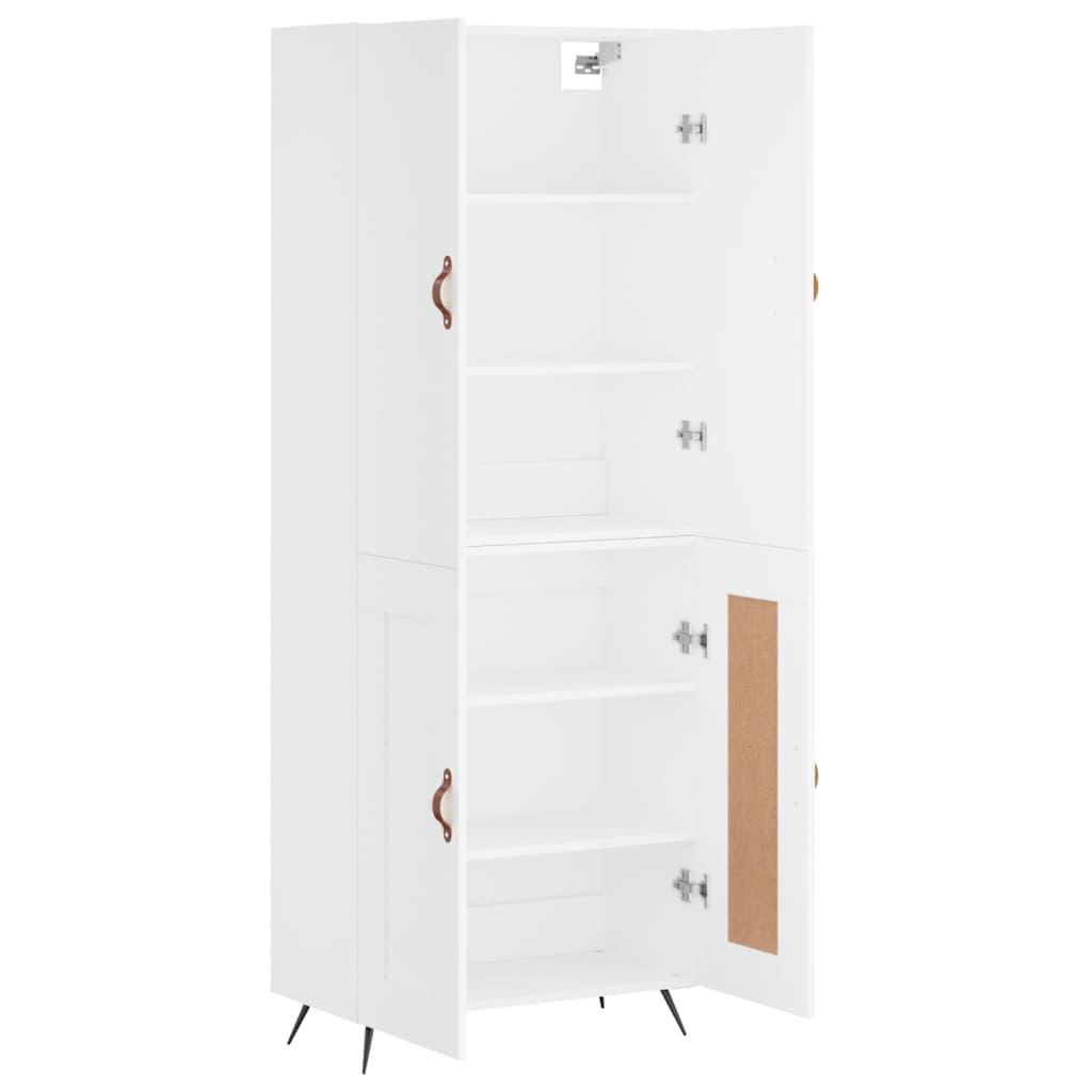 vidaXL Dulap înalt, alb, 69,5x34x180 cm, lemn compozit