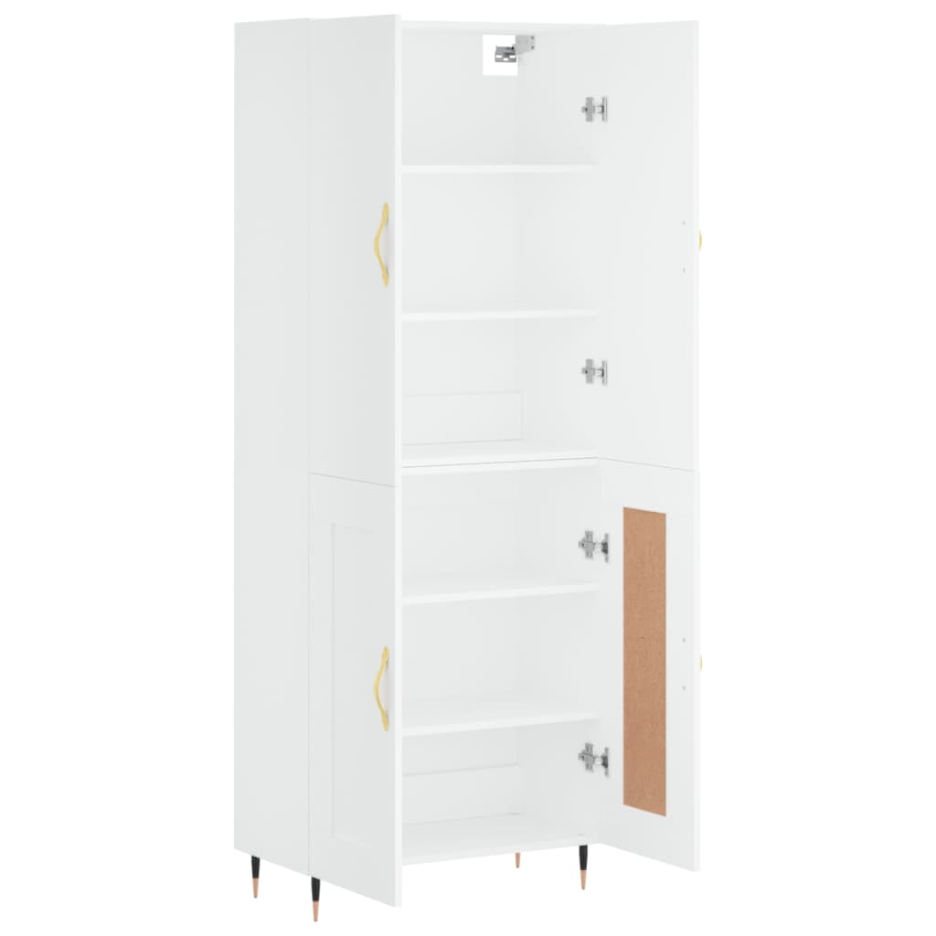 vidaXL Dulap înalt, alb, 69,5x34x180 cm, lemn compozit