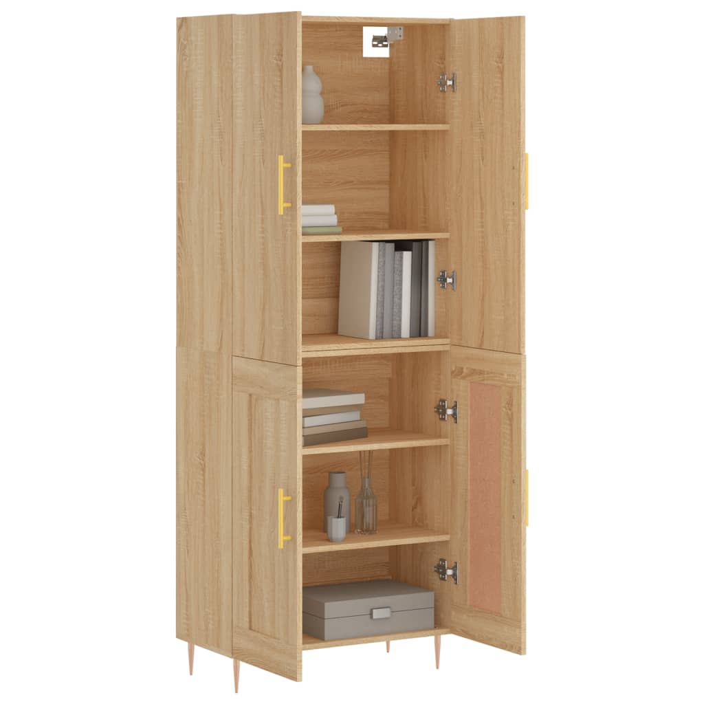 vidaXL Dulap înalt, stejar sonoma, 69,5x34x180 cm, lemn compozit vidaXL Dulap înalt, stejar sonoma, 69,5x34x180 cm, lemn compozit
