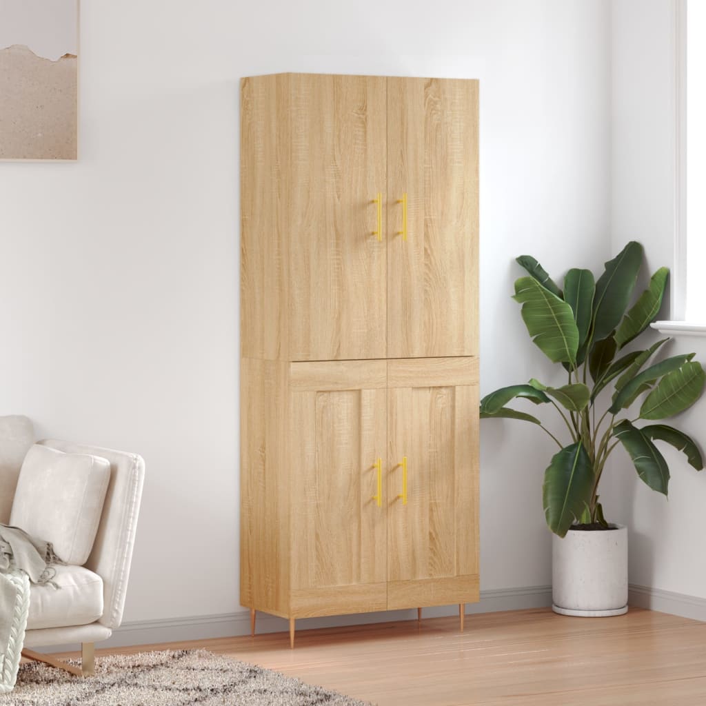 vidaXL Dulap înalt, stejar sonoma, 69,5x34x180 cm, lemn compozit vidaXL Dulap înalt, stejar sonoma, 69,5x34x180 cm, lemn compozit