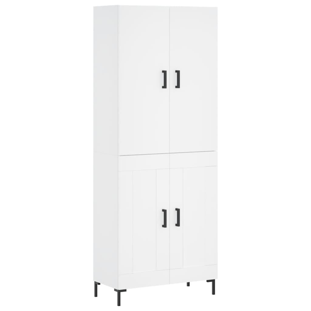 vidaXL Dulap înalt, alb, 69,5x34x180 cm, lemn compozit