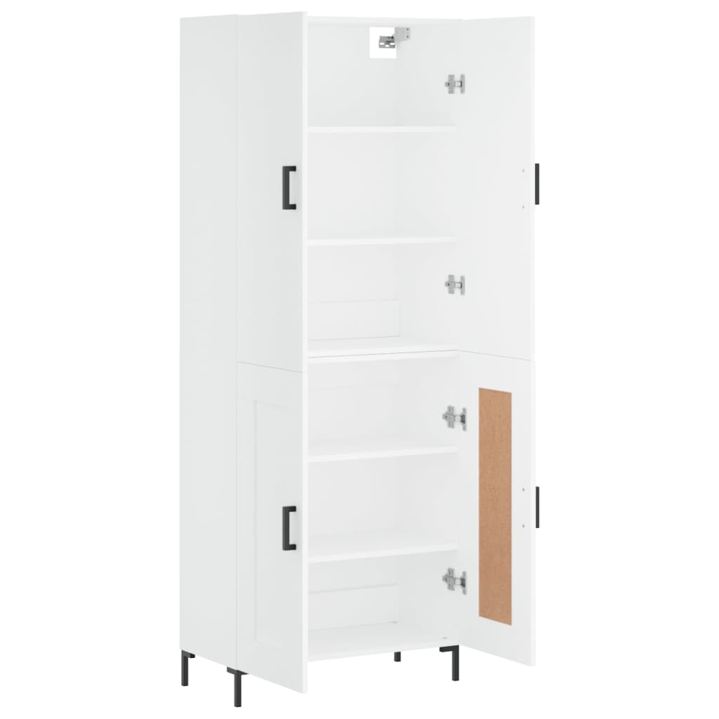 vidaXL Dulap înalt, alb, 69,5x34x180 cm, lemn compozit