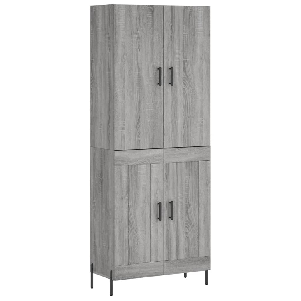 vidaXL Dulap înalt, gri sonoma, 69,5x34x180 cm, lemn compozit