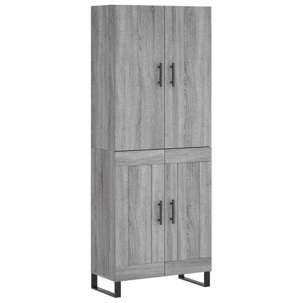 vidaXL Dulap înalt, gri sonoma, 69,5x34x180 cm, lemn compozit