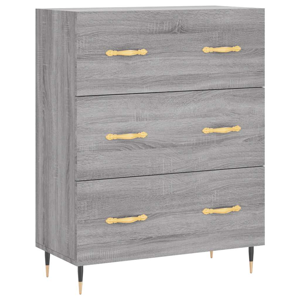 vidaXL Dulap înalt, gri sonoma, 69,5x34x180 cm, lemn compozit