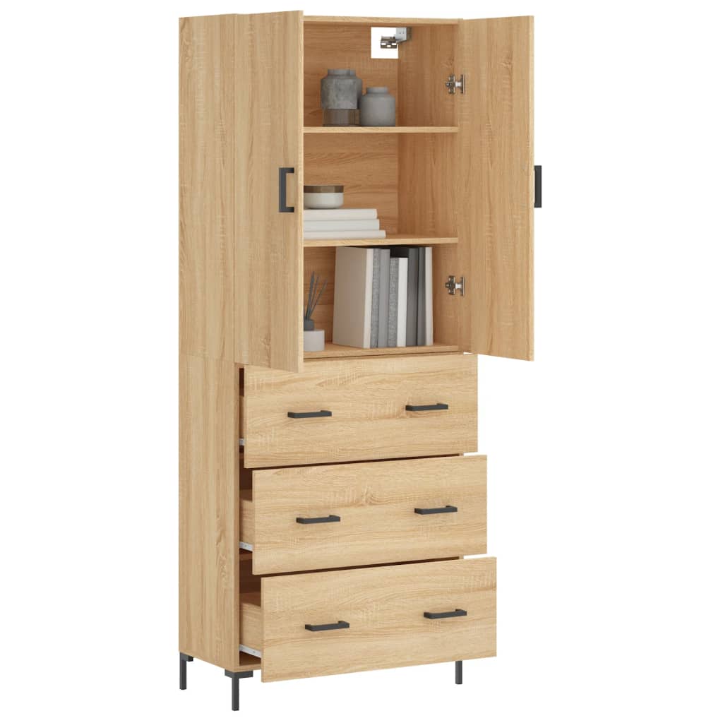 vidaXL Dulap înalt, stejar sonoma, 69,5x34x180 cm, lemn compozit vidaXL Dulap înalt, stejar sonoma, 69,5x34x180 cm, lemn compozit