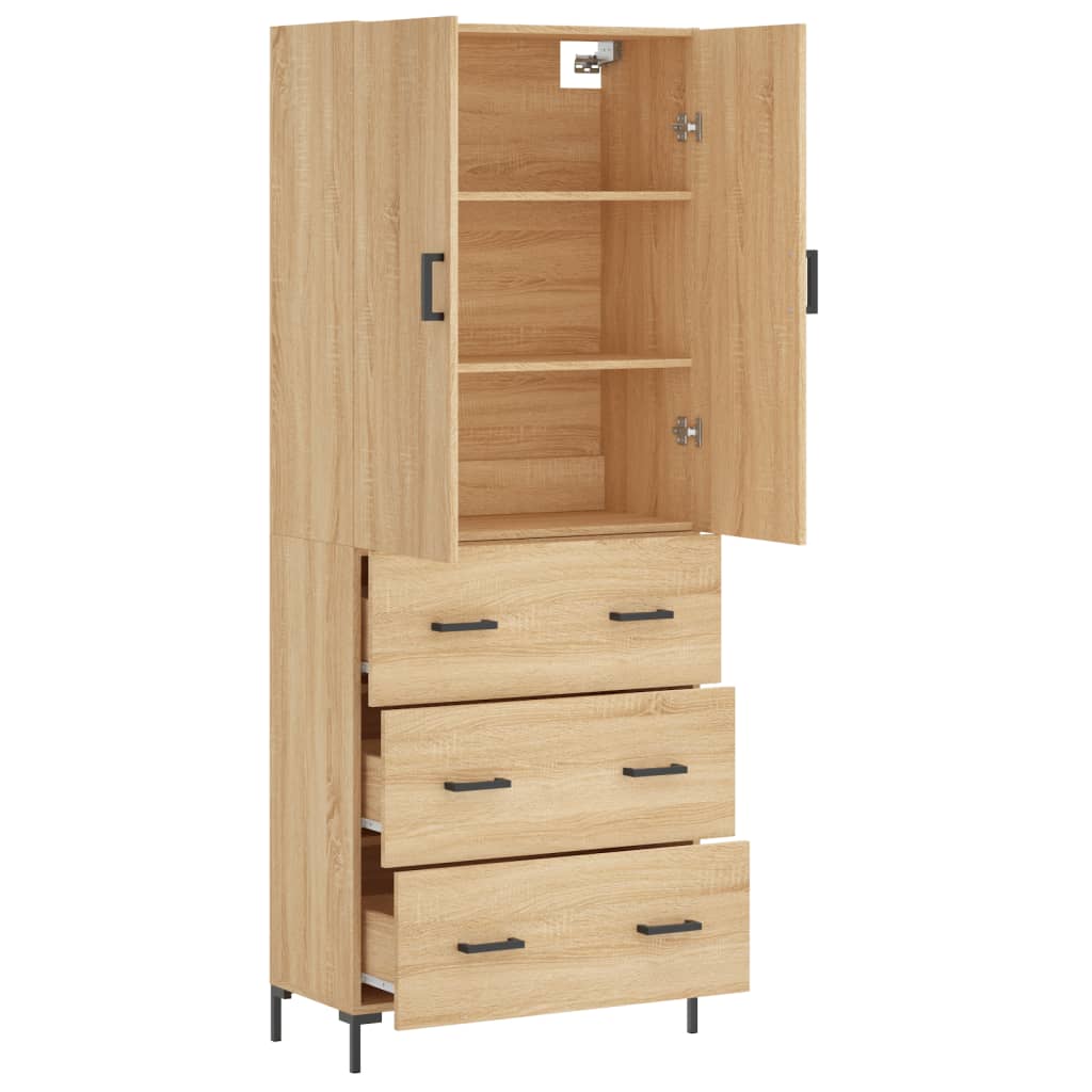 vidaXL Dulap înalt, stejar sonoma, 69,5x34x180 cm, lemn compozit vidaXL Dulap înalt, stejar sonoma, 69,5x34x180 cm, lemn compozit