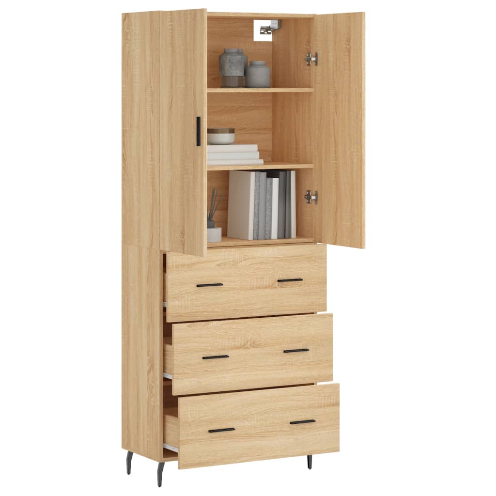 vidaXL Dulap înalt, stejar sonoma, 69,5x34x180 cm, lemn compozit vidaXL Dulap înalt, stejar sonoma, 69,5x34x180 cm, lemn compozit