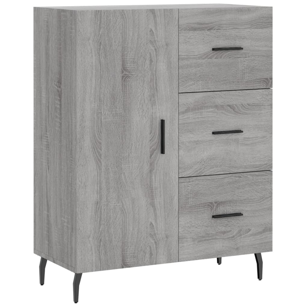 vidaXL Dulap înalt, gri sonoma, 69,5x34x180 cm, lemn compozit