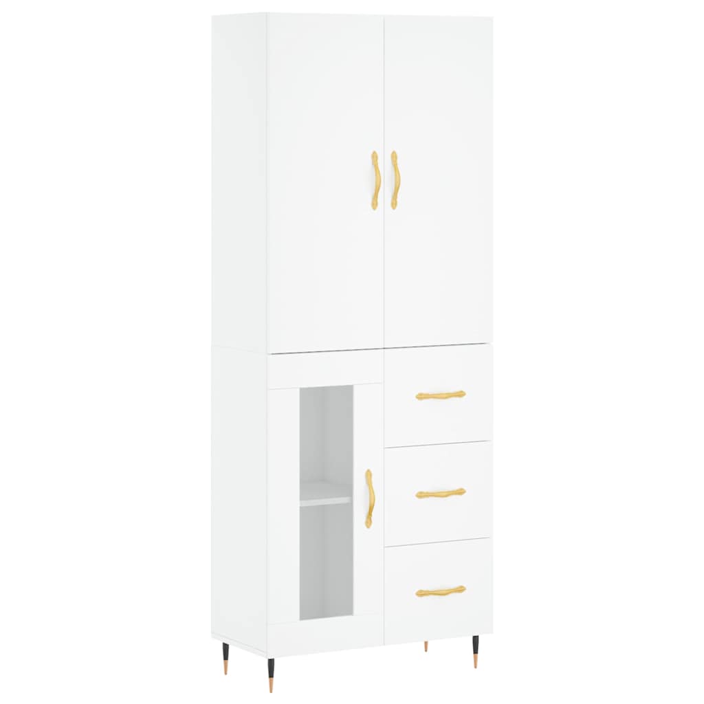 vidaXL Dulap înalt, alb, 69,5x34x180 cm, lemn compozit