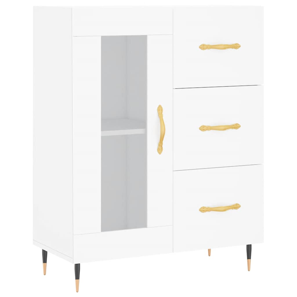 vidaXL Dulap înalt, alb, 69,5x34x180 cm, lemn compozit