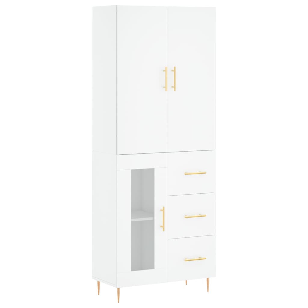 vidaXL Dulap înalt, alb, 69,5x34x180 cm, lemn compozit vidaXL Dulap înalt, alb, 69,5x34x180 cm, lemn compozit