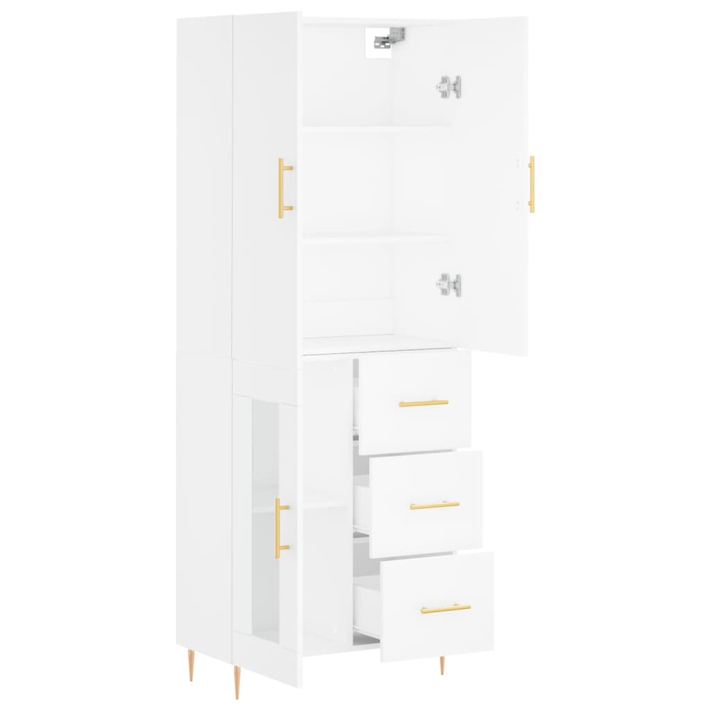 vidaXL Dulap înalt, alb, 69,5x34x180 cm, lemn compozit vidaXL Dulap înalt, alb, 69,5x34x180 cm, lemn compozit
