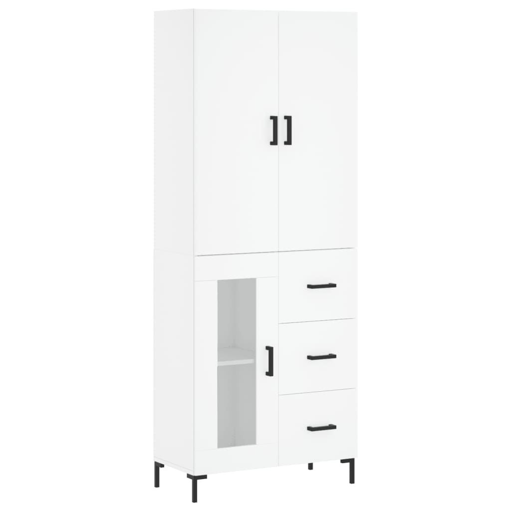 vidaXL Dulap înalt, alb, 69,5x34x180 cm, lemn compozit vidaXL Dulap înalt, alb, 69,5x34x180 cm, lemn compozit