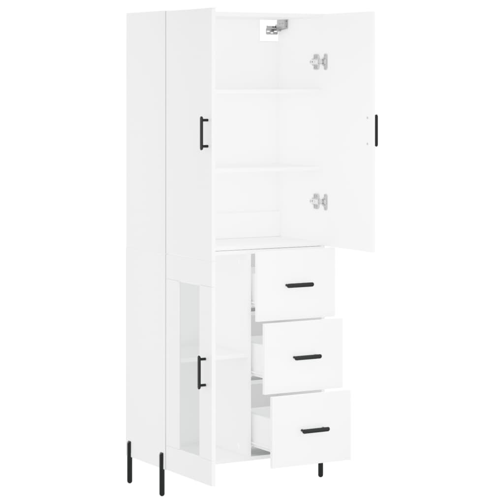 vidaXL Dulap înalt, alb, 69,5x34x180 cm, lemn compozit vidaXL Dulap înalt, alb, 69,5x34x180 cm, lemn compozit