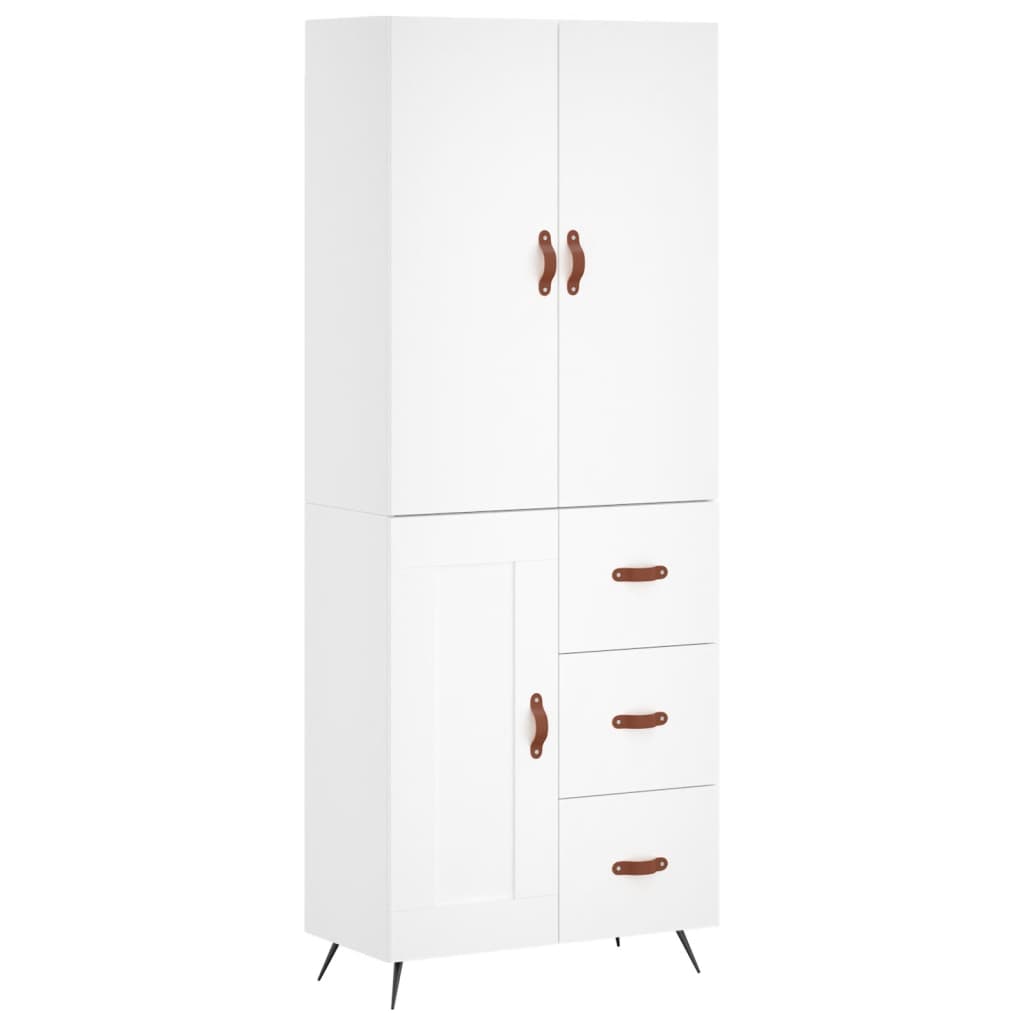 vidaXL Dulap înalt, alb, 69,5x34x180 cm, lemn compozit vidaXL Dulap înalt, alb, 69,5x34x180 cm, lemn compozit