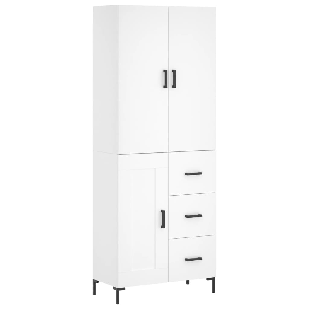 vidaXL Dulap înalt, alb, 69,5x34x180 cm, lemn compozit vidaXL Dulap înalt, alb, 69,5x34x180 cm, lemn compozit