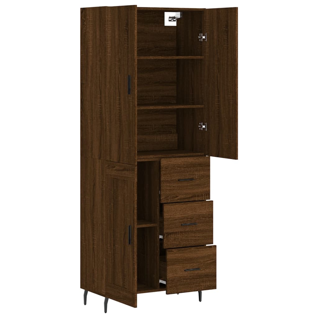 vidaXL Dulap înalt, stejar maro, 69,5x34x180 cm, lemn compozit