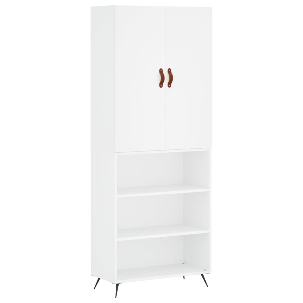 vidaXL Dulap înalt, alb, 69,5x34x180 cm, lemn compozit
