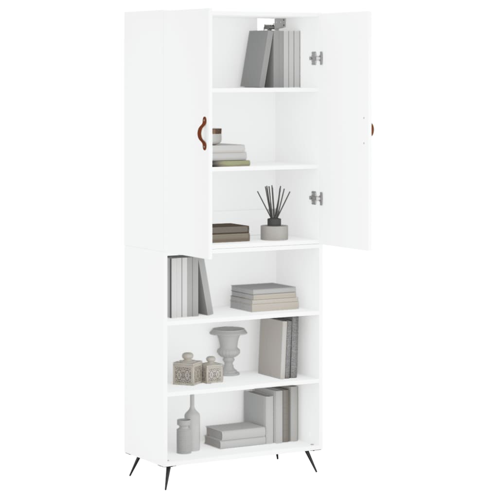 vidaXL Dulap înalt, alb, 69,5x34x180 cm, lemn compozit