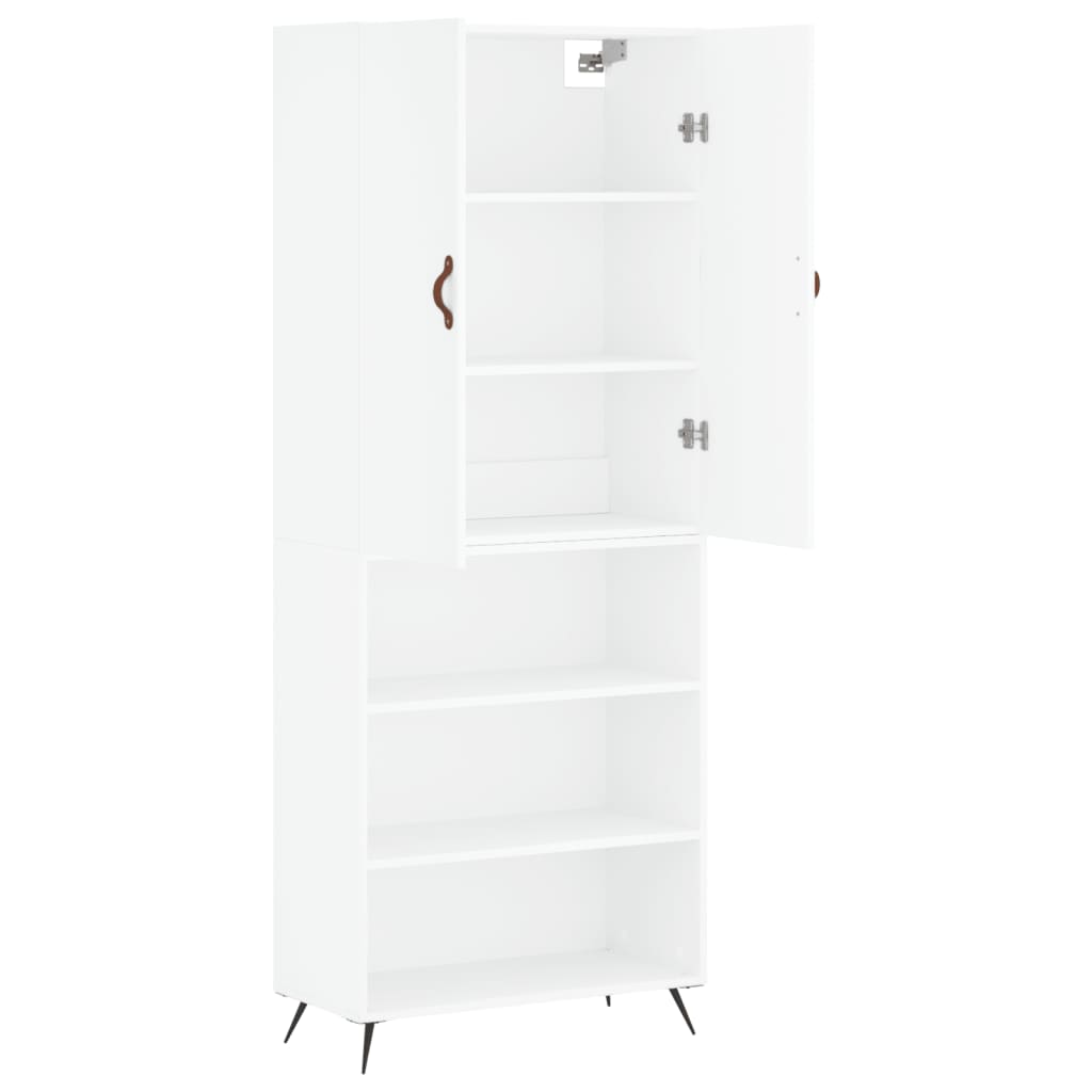 vidaXL Dulap înalt, alb, 69,5x34x180 cm, lemn compozit