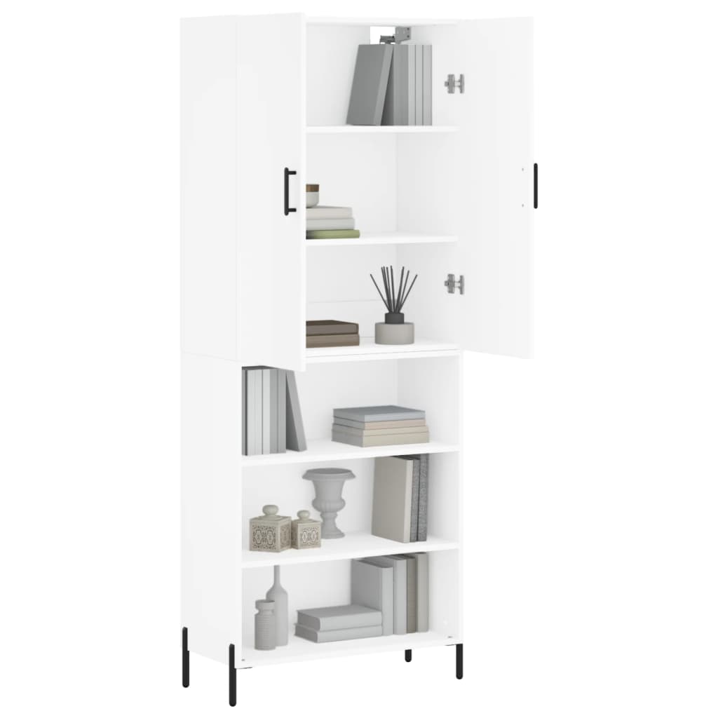 vidaXL Dulap înalt, alb, 69,5x34x180 cm, lemn compozit vidaXL Dulap înalt, alb, 69,5x34x180 cm, lemn compozit