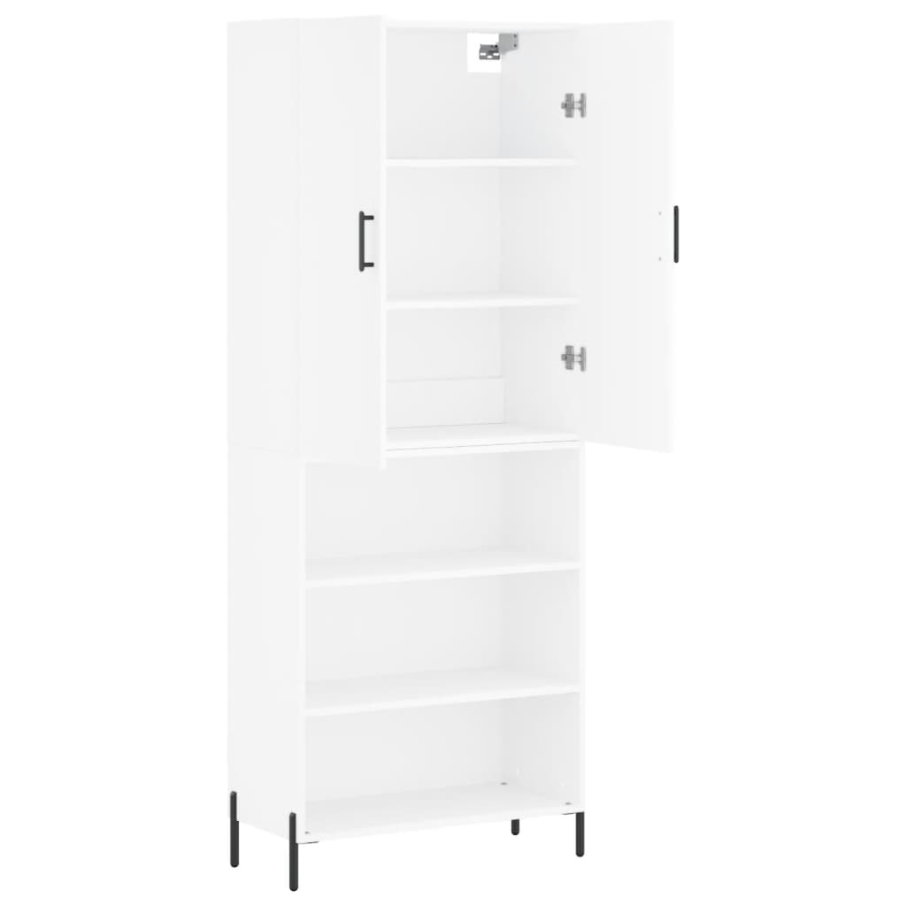 vidaXL Dulap înalt, alb, 69,5x34x180 cm, lemn compozit vidaXL Dulap înalt, alb, 69,5x34x180 cm, lemn compozit