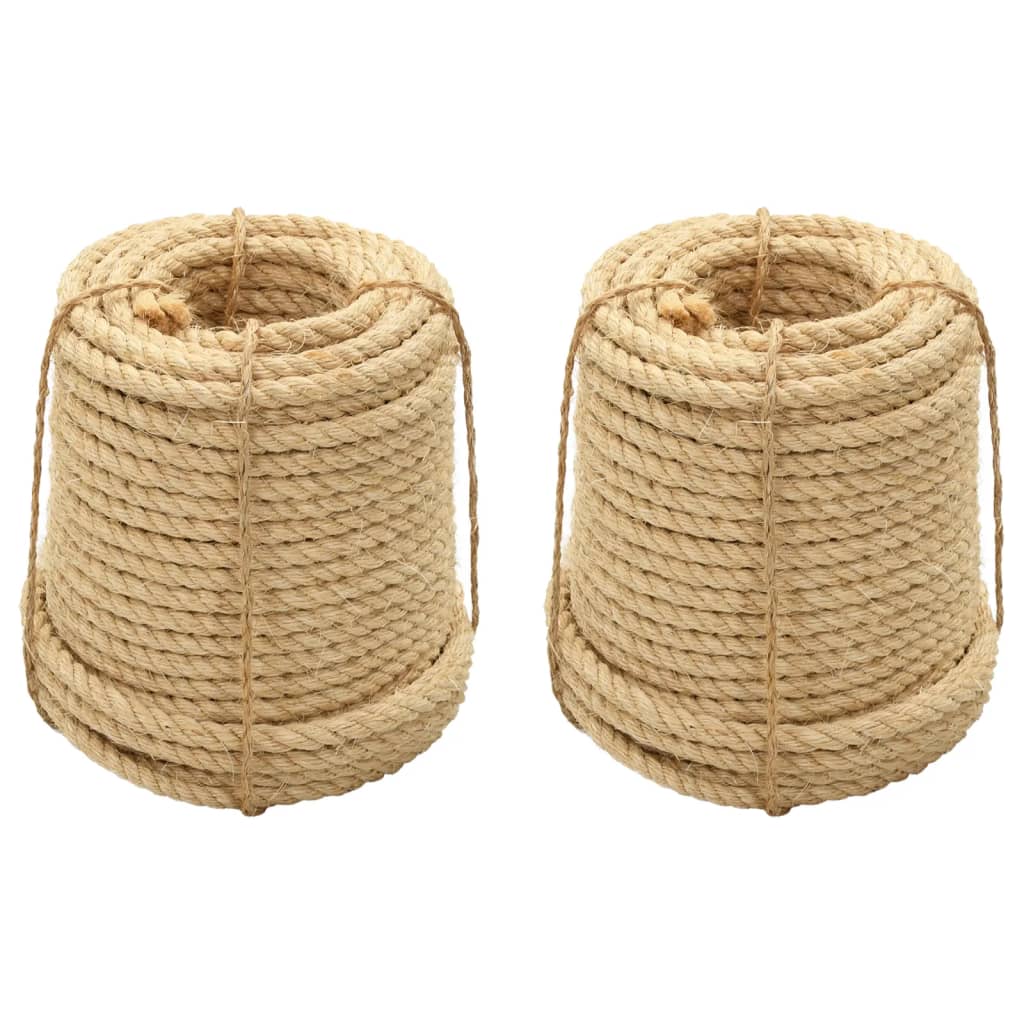 vidaXL Frânghii de sisal, 2 buc., 12 mm, 250 m