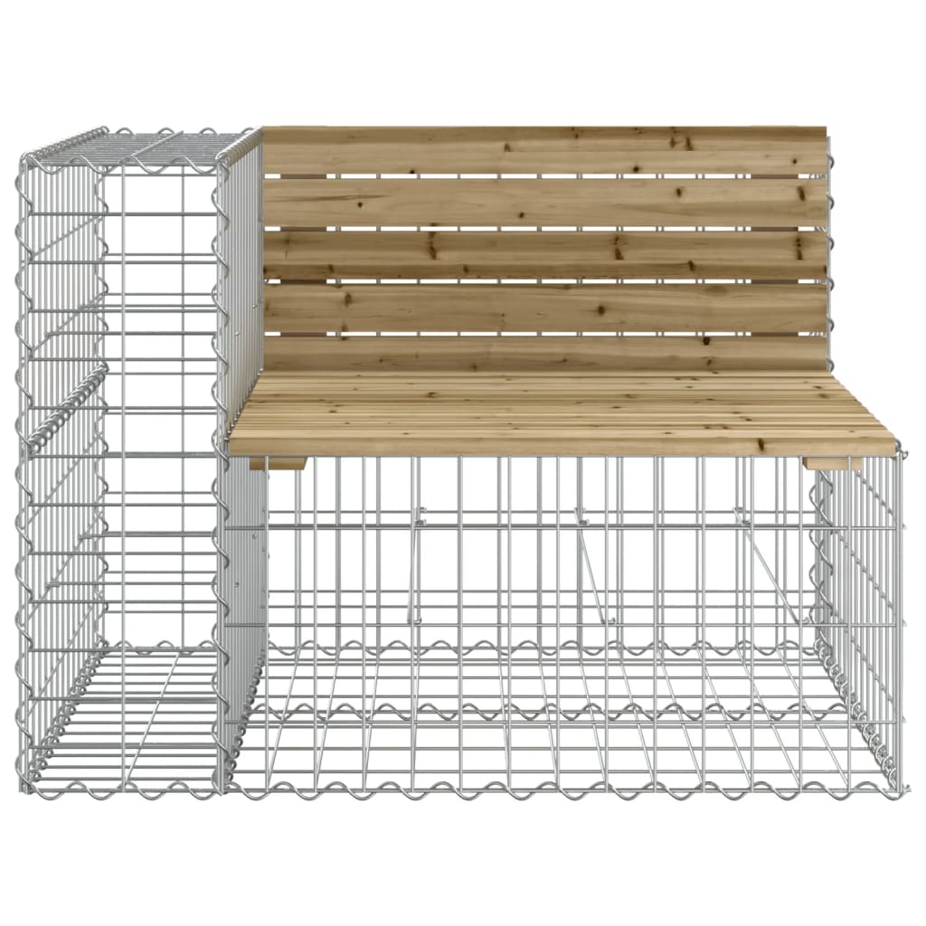 vidaXL Bancă de grădină cu gabion, 184x71x65,5 cm, lemn pin impregnat vidaXL Bancă de grădină cu gabion, 184x71x65,5 cm, lemn pin impregnat