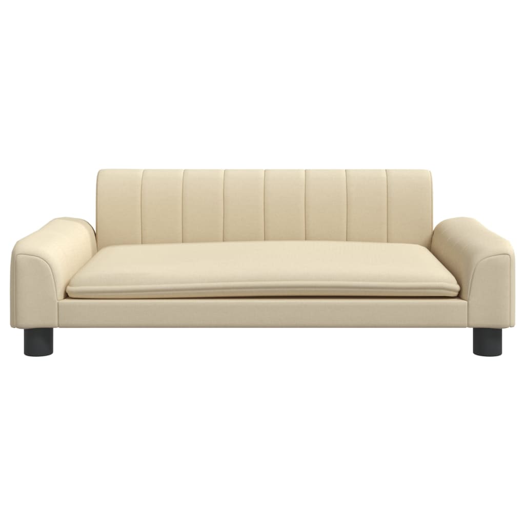 vidaXL Canapea pentru copii, crem, 90x53x30 cm, material textil vidaXL Canapea pentru copii, crem, 90x53x30 cm, material textil