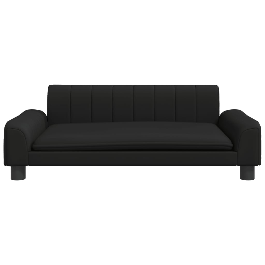 vidaXL Canapea pentru copii, negru, 90x53x30 cm, piele ecologică vidaXL Canapea pentru copii, negru, 90x53x30 cm, piele ecologică