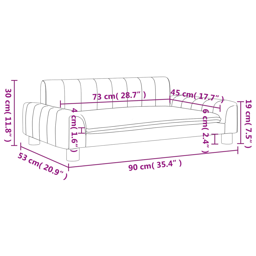 vidaXL Canapea pentru copii, negru, 90x53x30 cm, piele ecologică vidaXL Canapea pentru copii, negru, 90x53x30 cm, piele ecologică