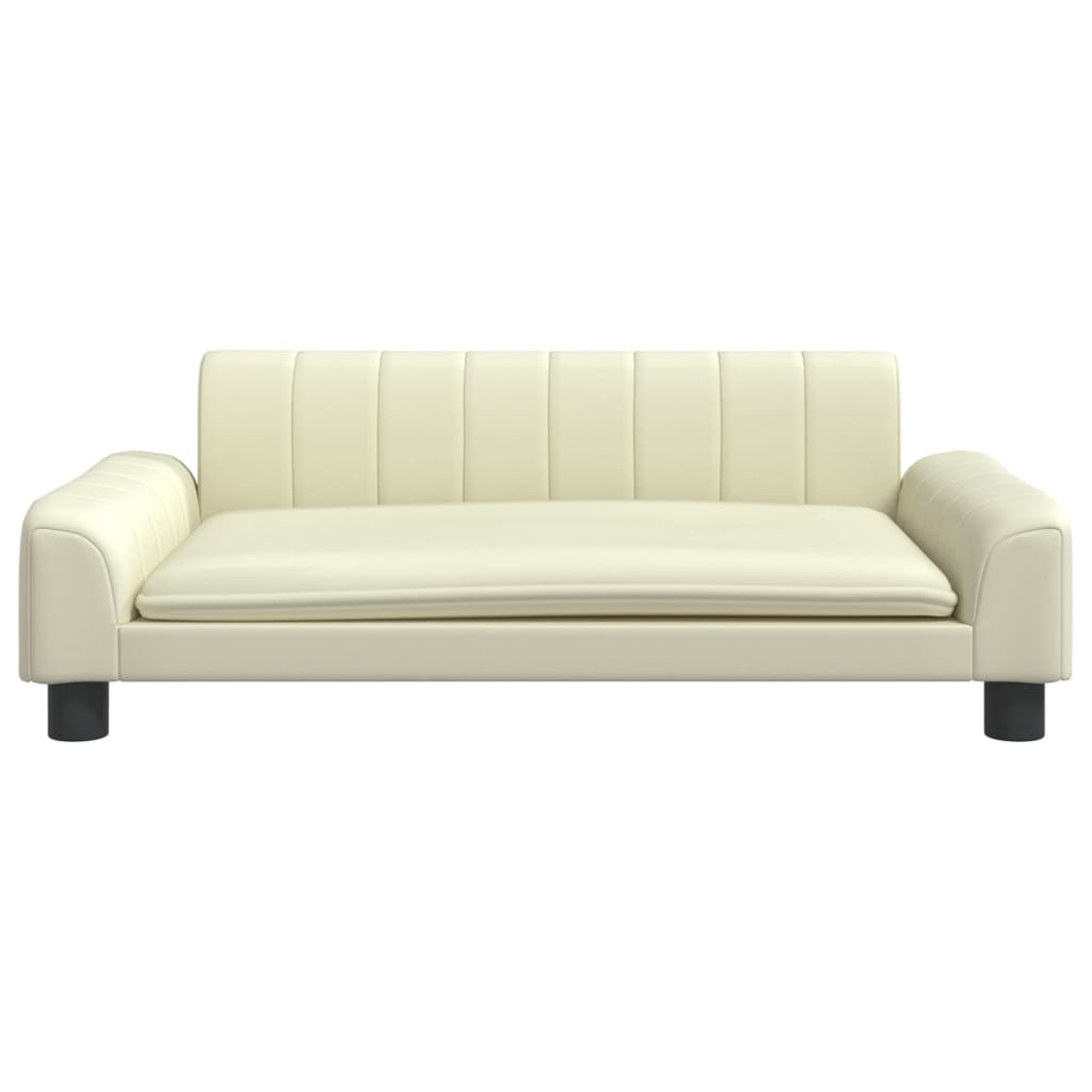 vidaXL Canapea pentru copii, crem, 90x53x30 cm, piele ecologică vidaXL Canapea pentru copii, crem, 90x53x30 cm, piele ecologică