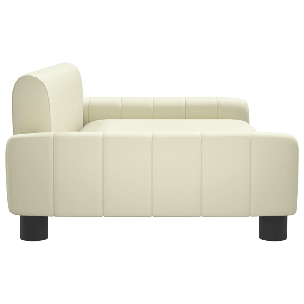 vidaXL Canapea pentru copii, crem, 90x53x30 cm, piele ecologică vidaXL Canapea pentru copii, crem, 90x53x30 cm, piele ecologică